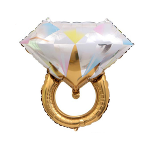 Gold Engagement Ring foil balloon 