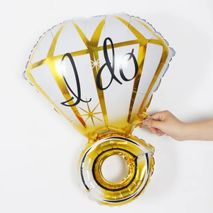 Gold I do Ring foil balloon 