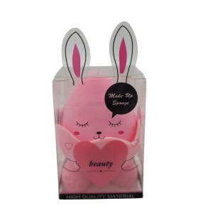 اسفنجة في حامل الجمال على شكل أرنب