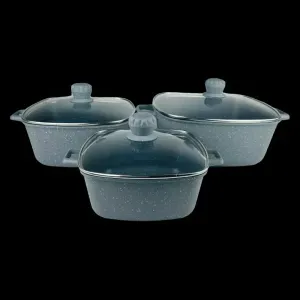 سيت قدورة طعام 3 قطع كرانيت