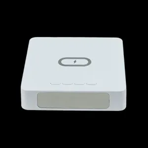 ساعة رقمية وشاحن لاسلكي