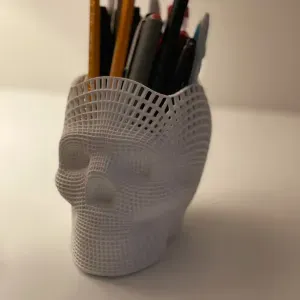 skull pen holder