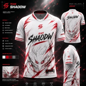 white red  shadow T-shirt 