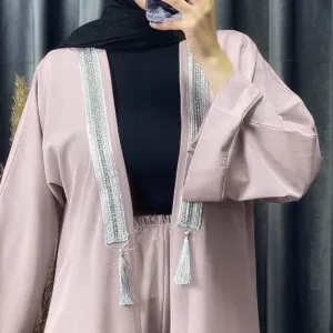 عباية ستاتي قطعتين (عباية+بنطلون)