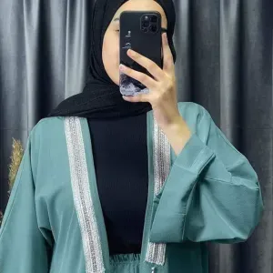 عباية ستاتي قطعتين  (عباية + بنطلون)