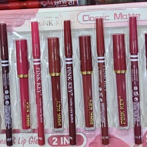 طقم أرواج شفايف فاخر مع أقلام تحديد – إطلالة متكاملة في صندوق واح