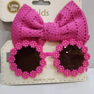 🕶️🎀 طقم نظارة مع ربطة – أناقة ولمسة مميزة! 🎀🕶️!