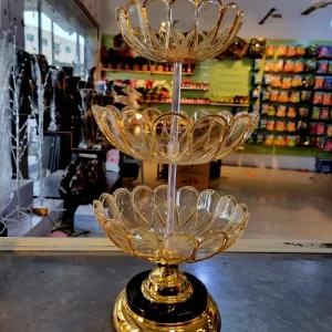 🥭🍇 شيّال فواكه ومكسرات فاخر – 3 أدوار من الأكريليك الشفاف