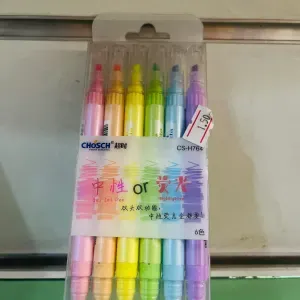 اقلام رأسين ( تأشير + حبر جل ) 