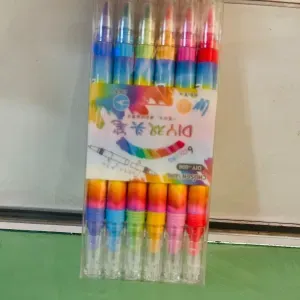 اقلام رأسين ( تأشير + حبر جل ) غامق