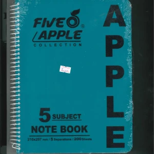 دفتر أبل (الاصلي) كبير جامبو - 5 مواد ( الوان متعددة) 
