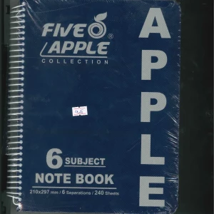دفتر أبل (الاصلي) كبير جامبو - 6 مواد ( الوان متعددة) 