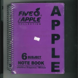 دفتر أبل (الاصلي) حجم وسط - 6 مواد ( الوان متعددة) 