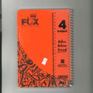 دفتر فوكس قصير - 4 مواد ( الوان متعددة) 