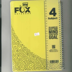 دفتر فوكس طويل جامبو - 4 مواد ( الوان متعددة) 