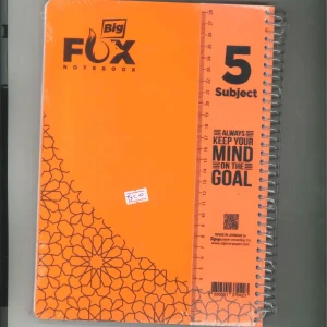 دفتر فوكس طويل جامبو - 5 مواد ( الوان متعددة)
