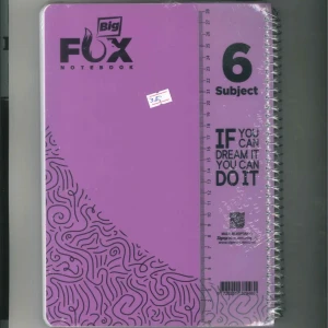 دفتر فوكس طويل جامبو - 6 مواد ( الوان متعددة)