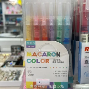 اقلام حبر سائلة - 6 لون ( قياس 0.5 ) رأس رفيع 