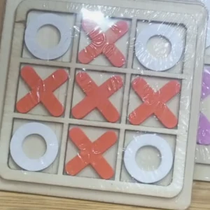 لعبة X/O  حجم صغير  ( خشب)
