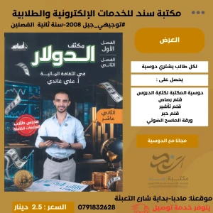 مكثف الدولار في الثقافة المالية - علي غاندي - فصلين 2008