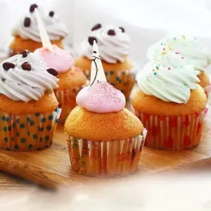 قوالب الكب كيك ورق مدوره مضلع100ورقه