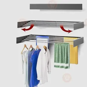 منشر غسيل حائط عرض متر  قابل للطي 6 حبل