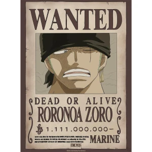 One Piece - Poster - Wanted Roronoa Zoro (Wano)