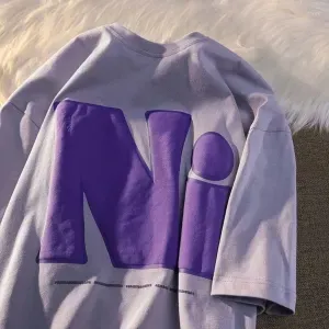  تيشرت الni طباعة بارزة