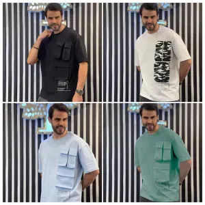  تيشيرت قطن جيوب بامب