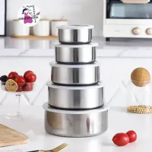 طقم صحون استيل 