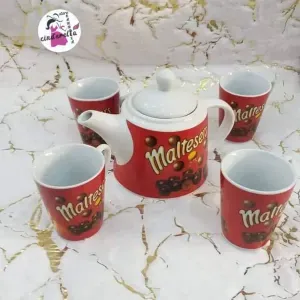طقم ابريق شاي شكل شكلاته 