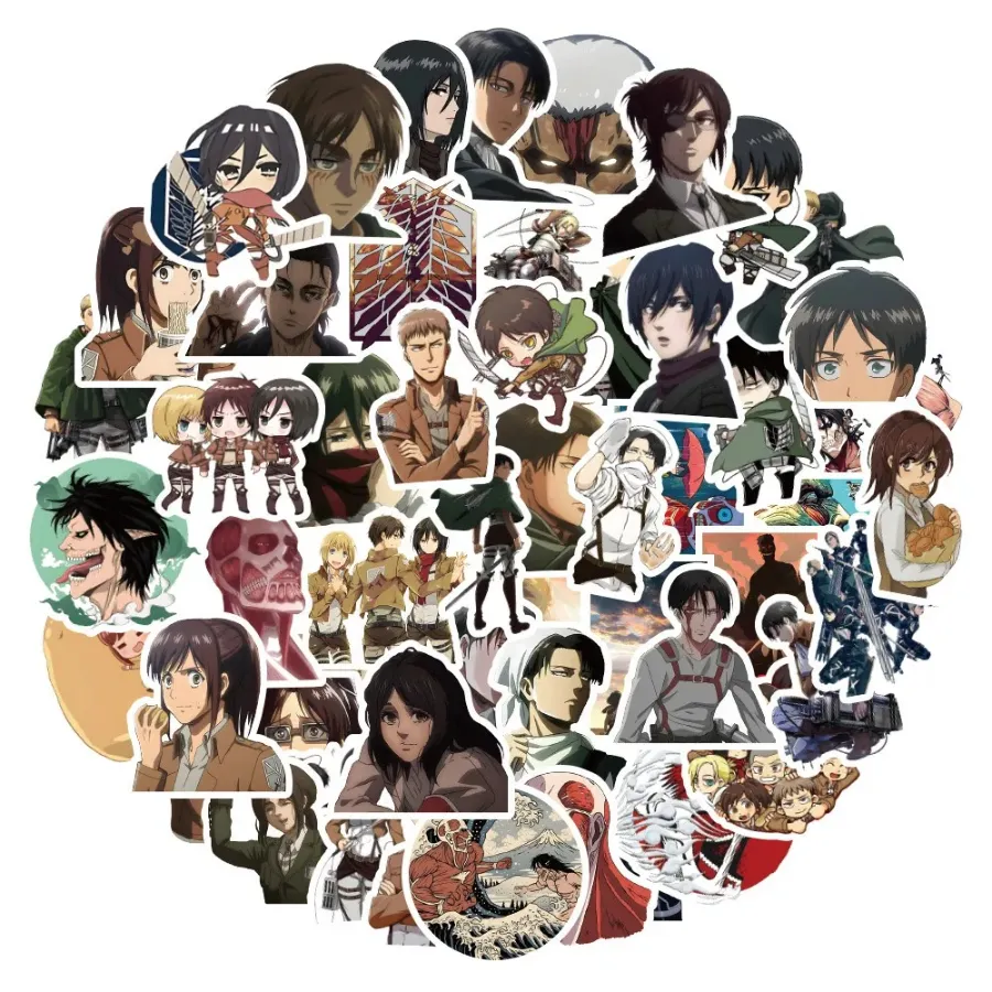 10/30/60pcs Attack on Titan Anime Stickers