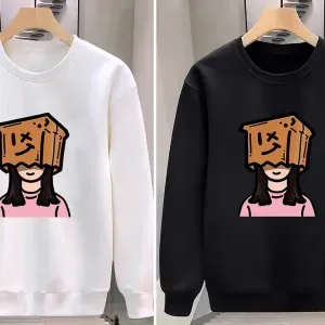 سويت شيرت راوند أوفر سايز بناتي