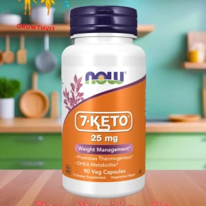 NOW Foods، 7-KETO، 25 مجم، 90 كبسولة نباتية