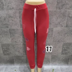 بنطلونان نسائي استرش مطاط قطني 