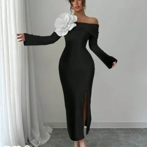 فستان نسائي استرتش كلاسيكي حديص😍💯