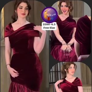 فستان نسائي مخمل كوري راقي جداً 😍💯✨