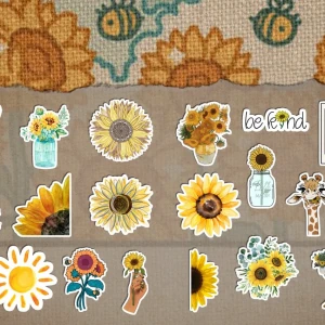 ستيكرات ورد عباد الشمس