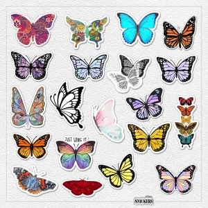 ستيكرات فراشات