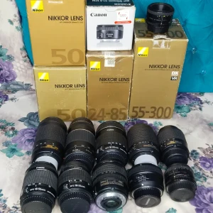 عدسات كانون و نيكون فل فريم وكرول فريم 