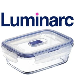 حافظة طعام لومينارك من الزجاج المقوى مستطيل ، 380 مل