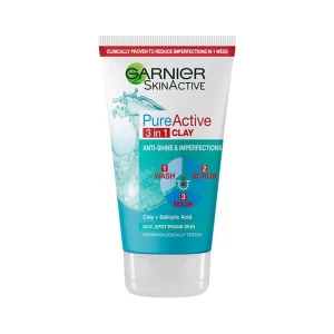 غارنييه Garnier غسول ومقشر بيور أكتيف 3 × 1 150 ملل 
