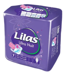 Serviettes périodiques Lilas Clip nuit micro-