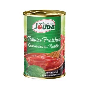 Tomate fraîche concassée JOUDA Basilic 400 gr