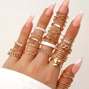 مجموعة خواتم ٢٢ قطعة استانلس استيل بيور