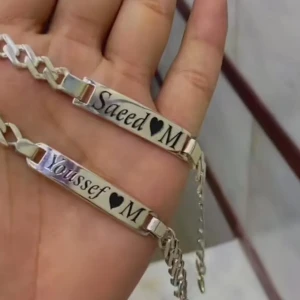 إنسيال فضة  حفر بالإسم والصورة