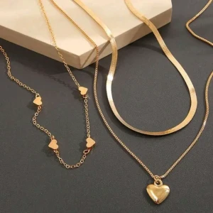 عرض ❤️🔥التريند ٣قطع سلاسل استيلس ستيل 