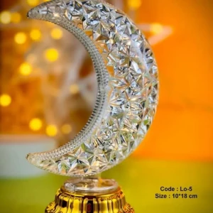 اباجورة كريستال هلال ✨  بـ 3 مستويات للإضاءة