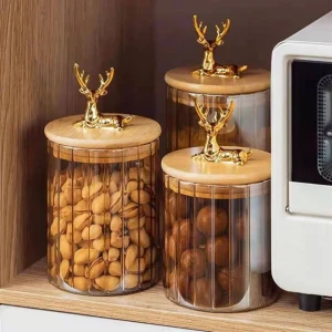 كاندي جار وبرطمان توابل الغزالة ابيض شفاف