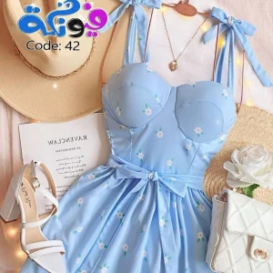 Dress خامة زبدة مستورد 